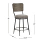 Hillsdale Furniture Garren Metal Counter Height Swivel Stool, Rubbed Pewter