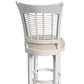 Hillsdale Furniture Bayberry Wood Bar Height Swivel Stool, White