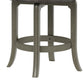 Hillsdale Furniture Napa Valley Wood Counter Height Swivel Stool, Aged Gray with Charcoal Faux Leather