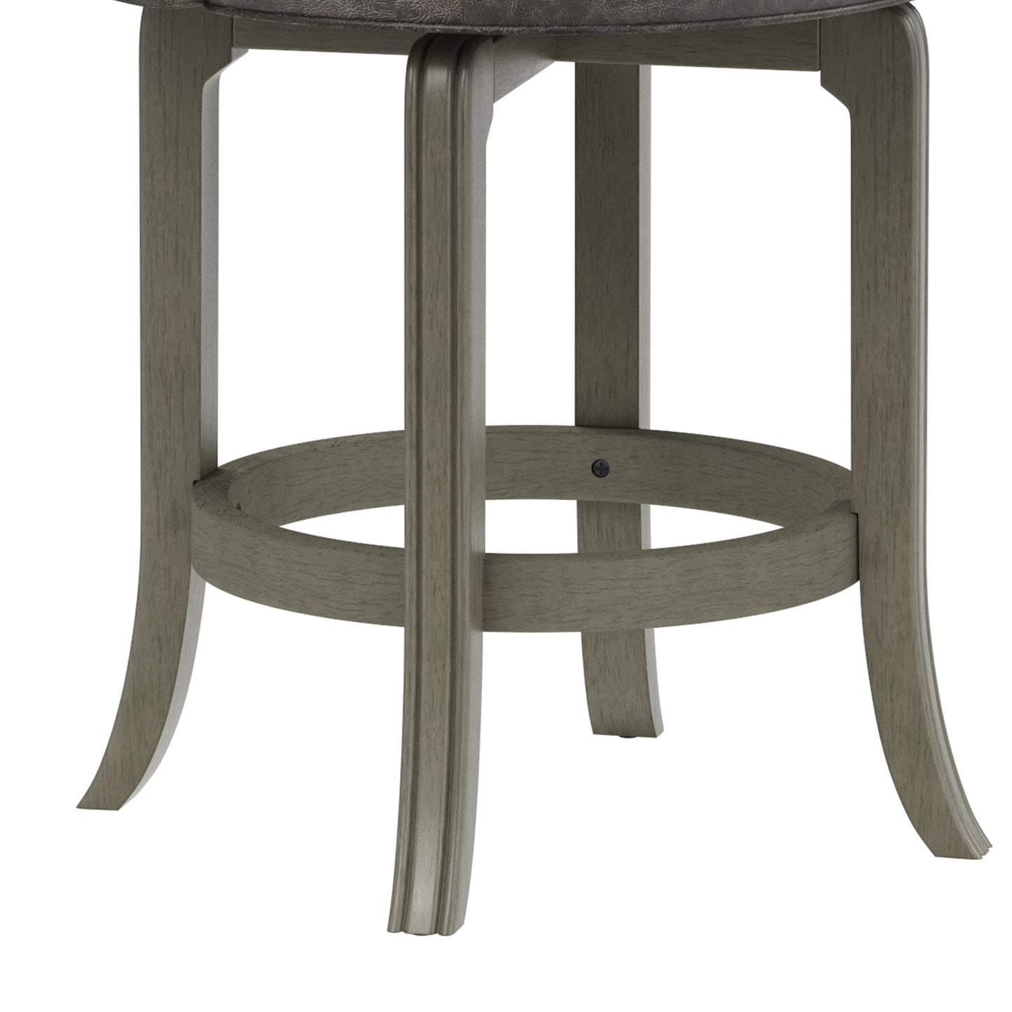 Hillsdale Furniture Napa Valley Wood Counter Height Swivel Stool, Aged Gray with Charcoal Faux Leather