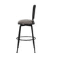 Hillsdale Furniture Queensridge Metal Swivel Bar Height Stool, Black with Silver