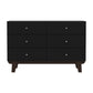 Living Essentials by Hillsdale Kincaid Wood 6 Drawer Dresser, Matte Black