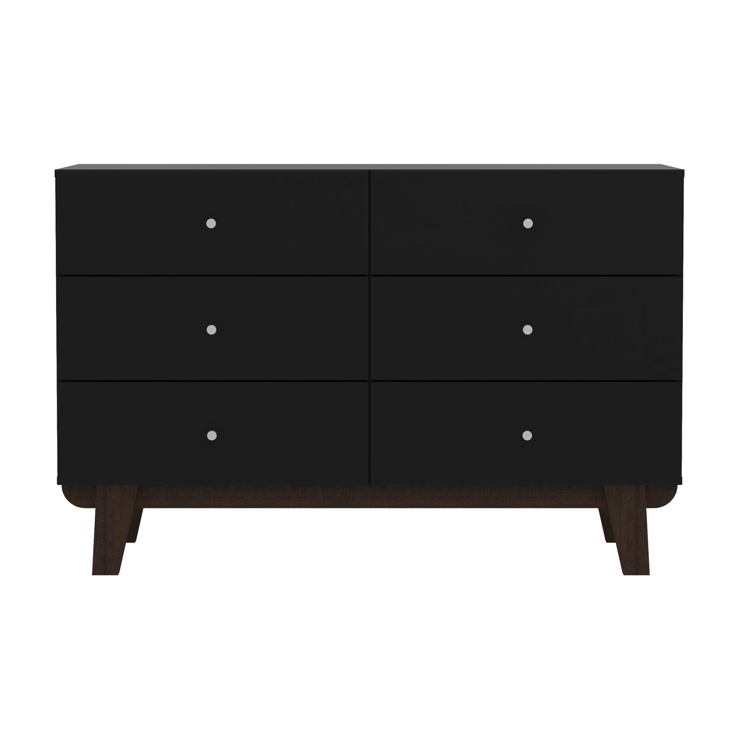 Living Essentials by Hillsdale Kincaid Wood 6 Drawer Dresser, Matte Black