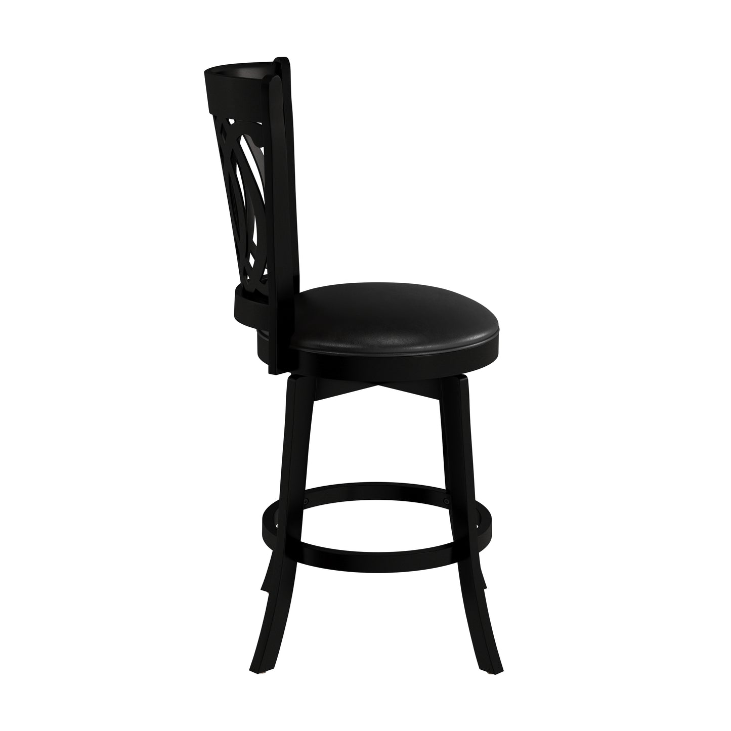 Hillsdale Furniture Van Draus Wood Counter Height Swivel Stool, Black