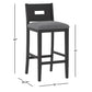 Hillsdale Furniture Allbritton Wood Bar Height Stool, Black