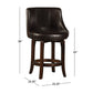 Hillsdale Furniture Napa Valley Wood Counter Height Swivel Stool, Dark Brown Cherry with Dark Brown Faux Leather