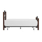 Hillsdale Furniture Destin Queen Metal Bed with Wood Posts, Brushed Cherry