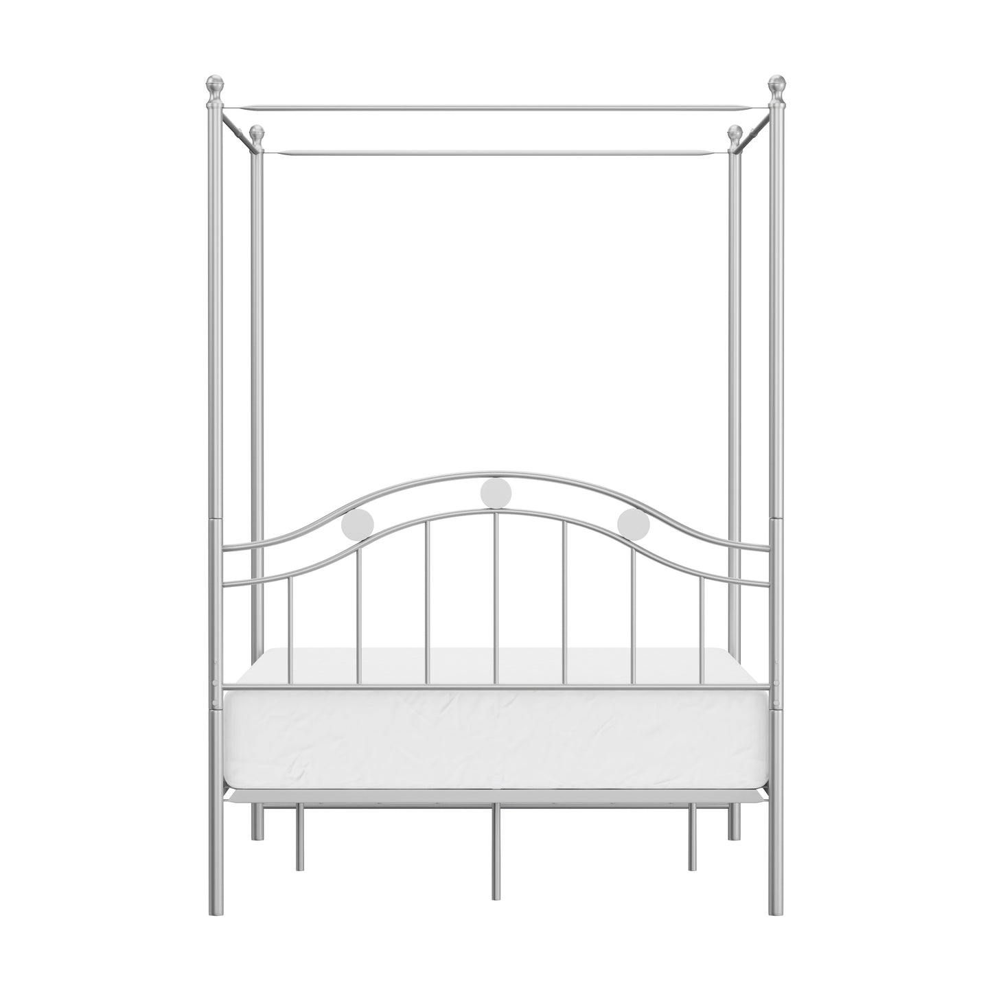 Hillsdale Furniture Vivian Metal Full Canopy Bed, Silver