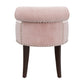 Hillsdale Furniture Lena Wood and Upholstered Vanity Stool, Espresso with Pink Fabric