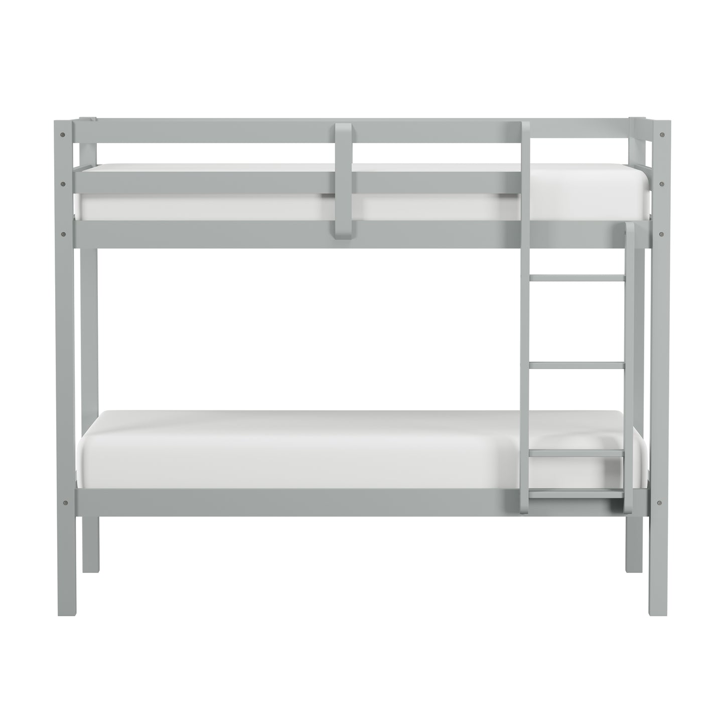 Hillsdale Kids and Teen Caspian Twin Over Twin Bunk Bed, Gray