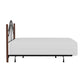 Hillsdale Furniture Matson King Metal Headboard with Frame and Cherry Wood Posts, Black