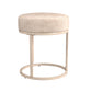 Hillsdale Furniture Swanson Backless Upholstered and Metal Vanity Stool, Distressed White