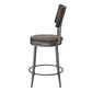 Hillsdale Furniture Jennings Wood and Metal Counter Height Swivel Stool, Rubbed Pewter Metal with Weathered Gray Wood