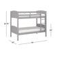 Living Essentials by Hillsdale Alexis Wood Arch Twin Over Twin Bunk Bed, Gray