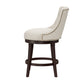 Hillsdale Furniture Halbrooke Wood Counter Height Swivel Stool, Cream Fabric