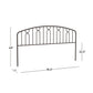 Hillsdale Furniture Riverbrooke Metal Arch Scallop King Headboard, Bronze