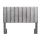 Hillsdale Furniture Crestone Upholstered Full/Queen Headboard, Silver/Gray