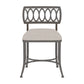 Hillsdale Furniture Canal Street Metal Vanity Stool, Pewter