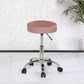 Hillsdale Furniture Nora Metal Adjustable Backless Vanity/Office Stool, Chrome with Chrome with Dusty Pink Velvet