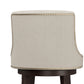 Hillsdale Furniture Halbrooke Wood Bar Height Swivel Stool, Cream Fabric