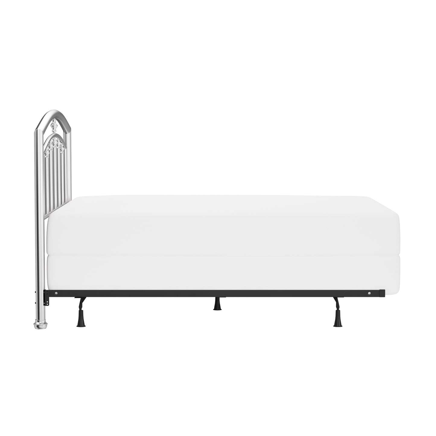 Hillsdale Furniture Claudia Full/Queen Metal Headboard with Frame, Matte Nickel