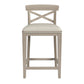 Hillsdale Furniture Bayview Wood Counter Height Stool, Set of 2,  White Wire Brush