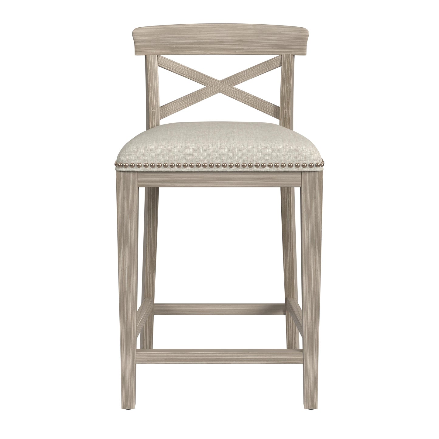 Hillsdale Furniture Bayview Wood Counter Height Stool, Set of 2,  White Wire Brush