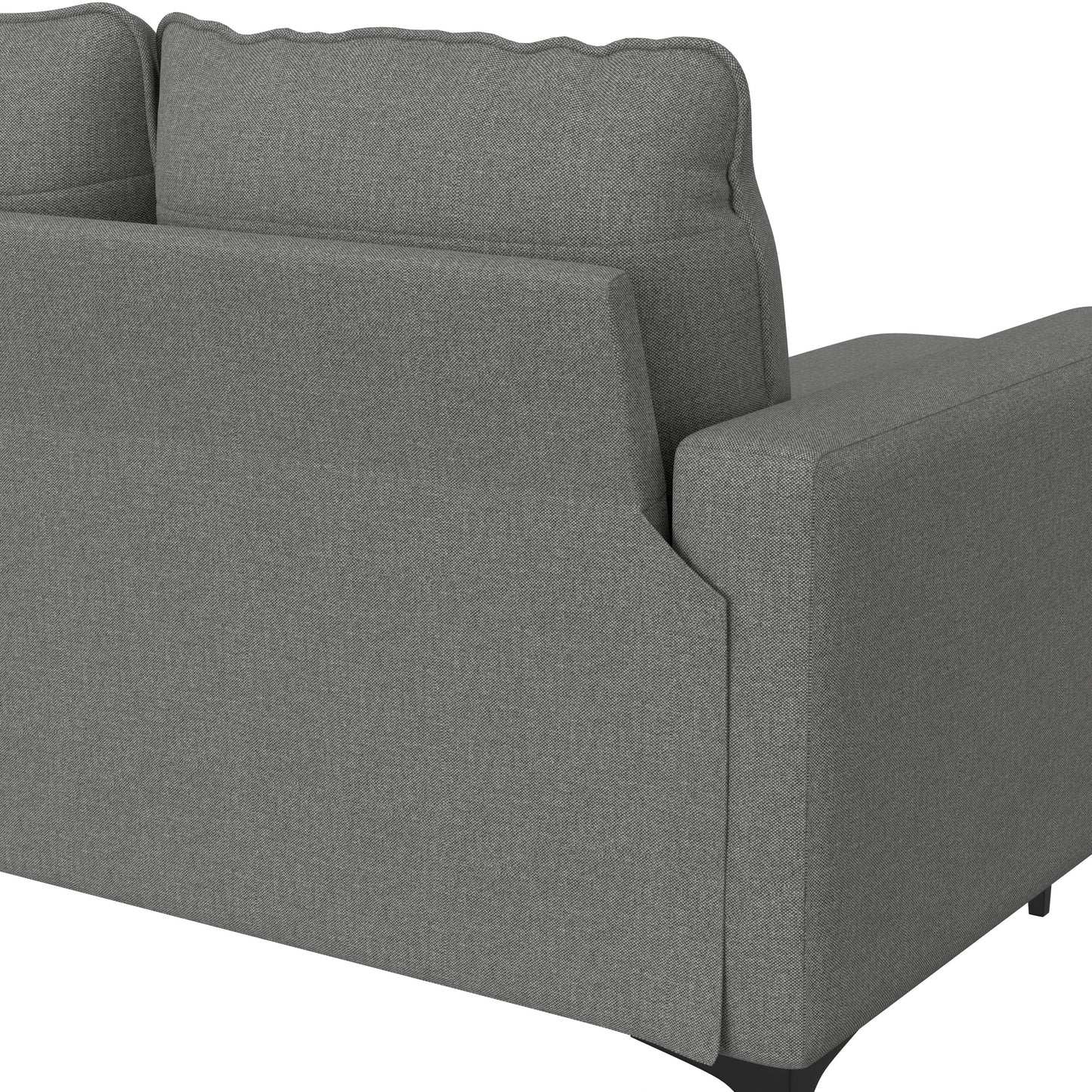 Hillsdale Furniture Alamay Upholstered Reversable Sectional Chaise Back Deck, Seat Deck, Front Rail, Ottoman, Back Cushions, Seat Cushions And Chaise Cushion, Smoke