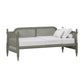 Hillsdale Furniture Melanie Wood and Cane Twin Daybed, French Gray