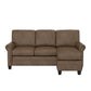 Hillsdale Furniture Barroway Upholstered Reversible Chaise Sectional, Antique Brown