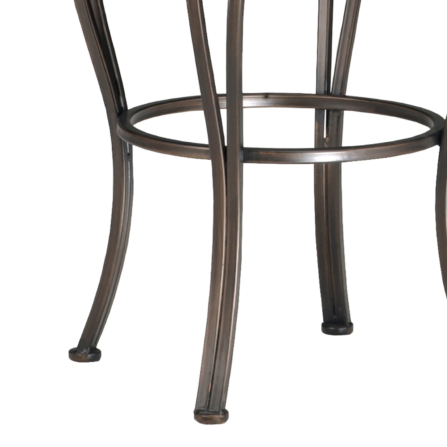 Hillsdale Furniture Pompei Metal Bar Height Swivel Stool, Antique Black Gold