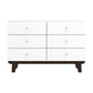 Living Essentials by Hillsdale Kincaid Wood 6 Drawer Dresser, Matte White