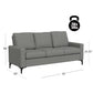 Hillsdale Furniture Matthew Upholstered Sofa, Smoke