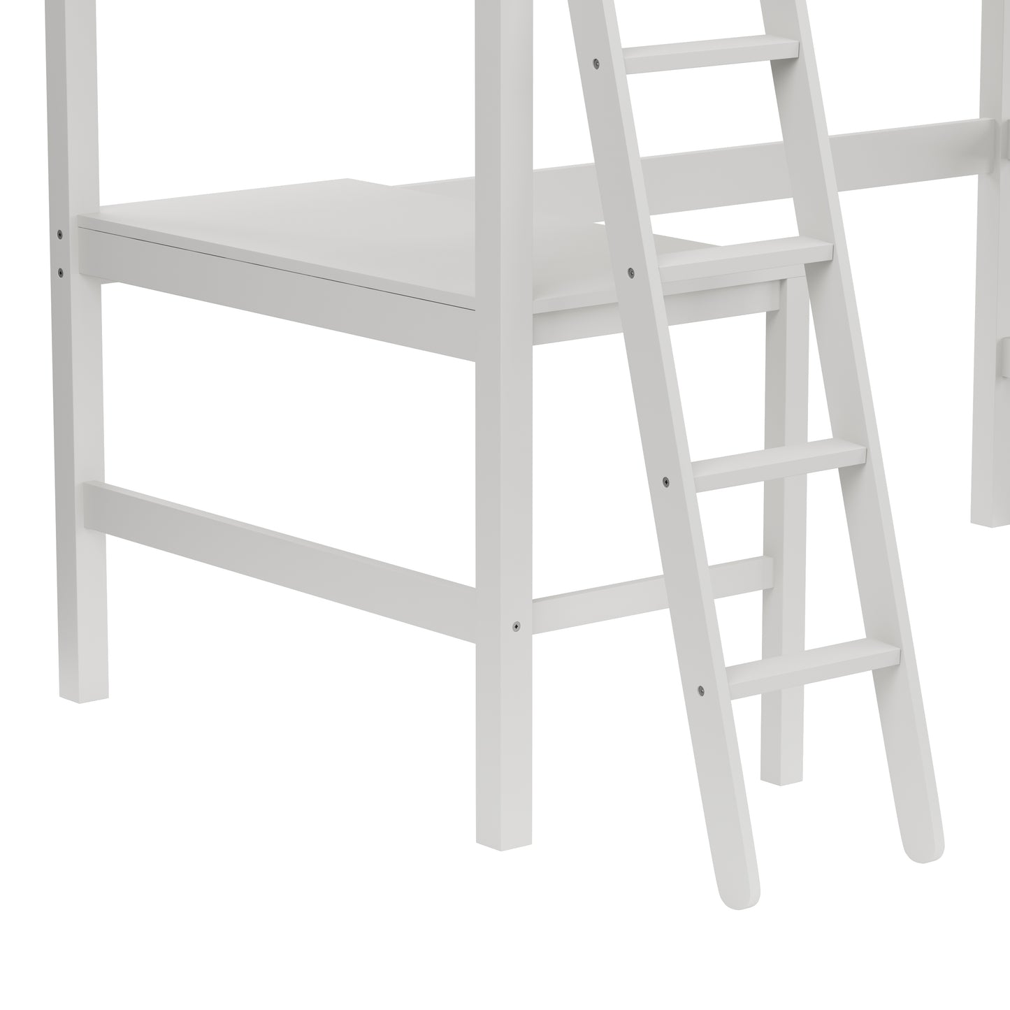 Hillsdale Kids and Teen Caspian Twin Loft Bed with Desk Chair, White