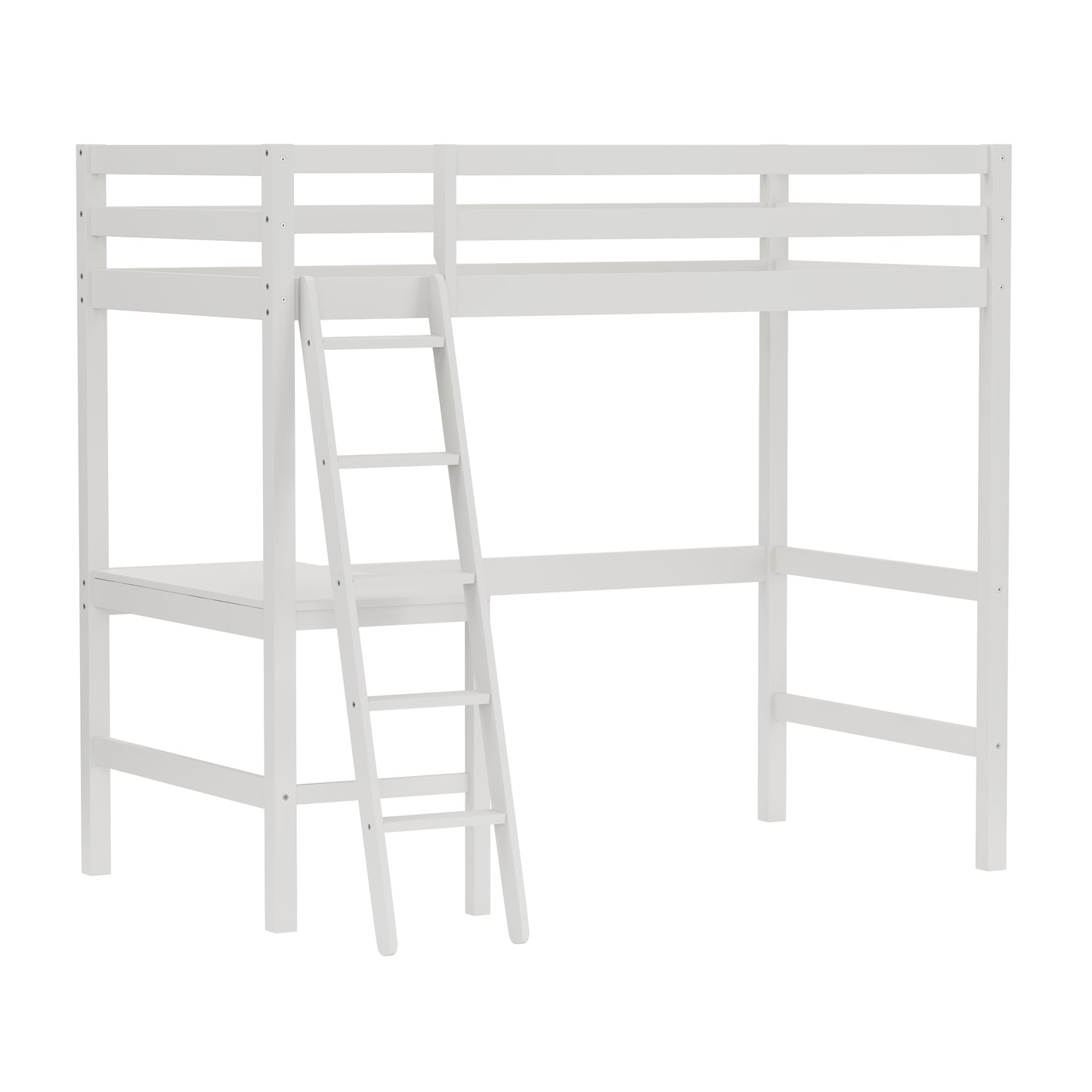 Hillsdale Kids and Teen Caspian Wood Twin Loft Bed, White