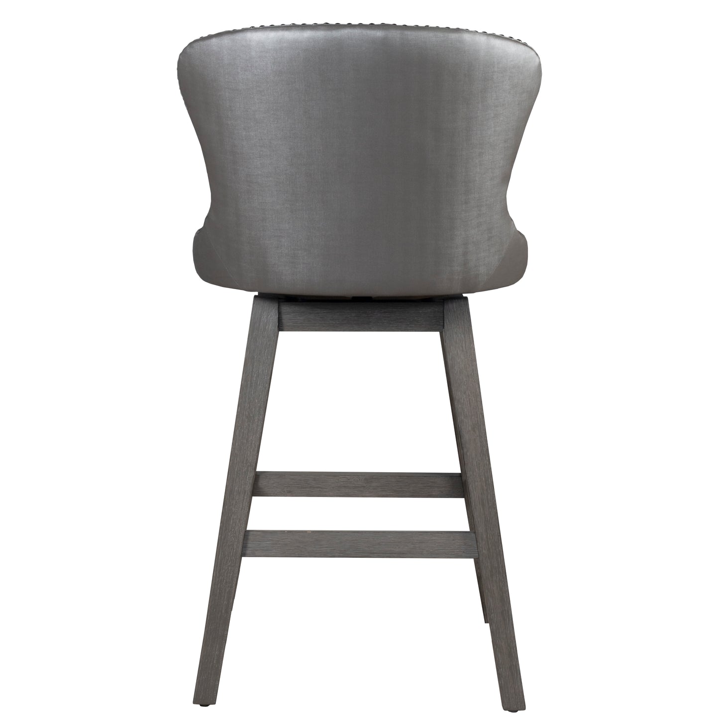 Hillsdale Furniture, Rosabella Wood Bar Height Swivel Stool, Gray Wire Brush