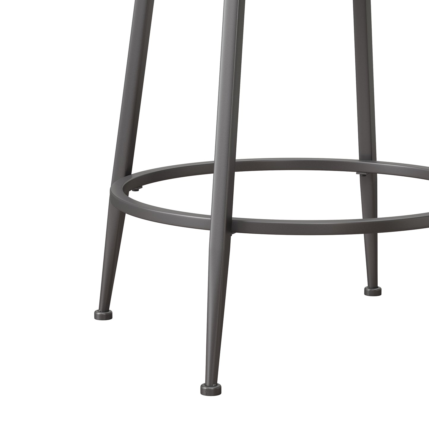 Hillsdale Furniture Baltimore Metal and Upholstered Swivel Counter Height Stool, Charcoal