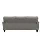 Hillsdale Furniture Daniel Upholstered Reversible Chaise Sectional with Storage Ottoman, Nature Gray