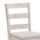 Hillsdale Furniture Spencer Wood Ladder Back Dining Chair, Set of 2, White Wire Brush