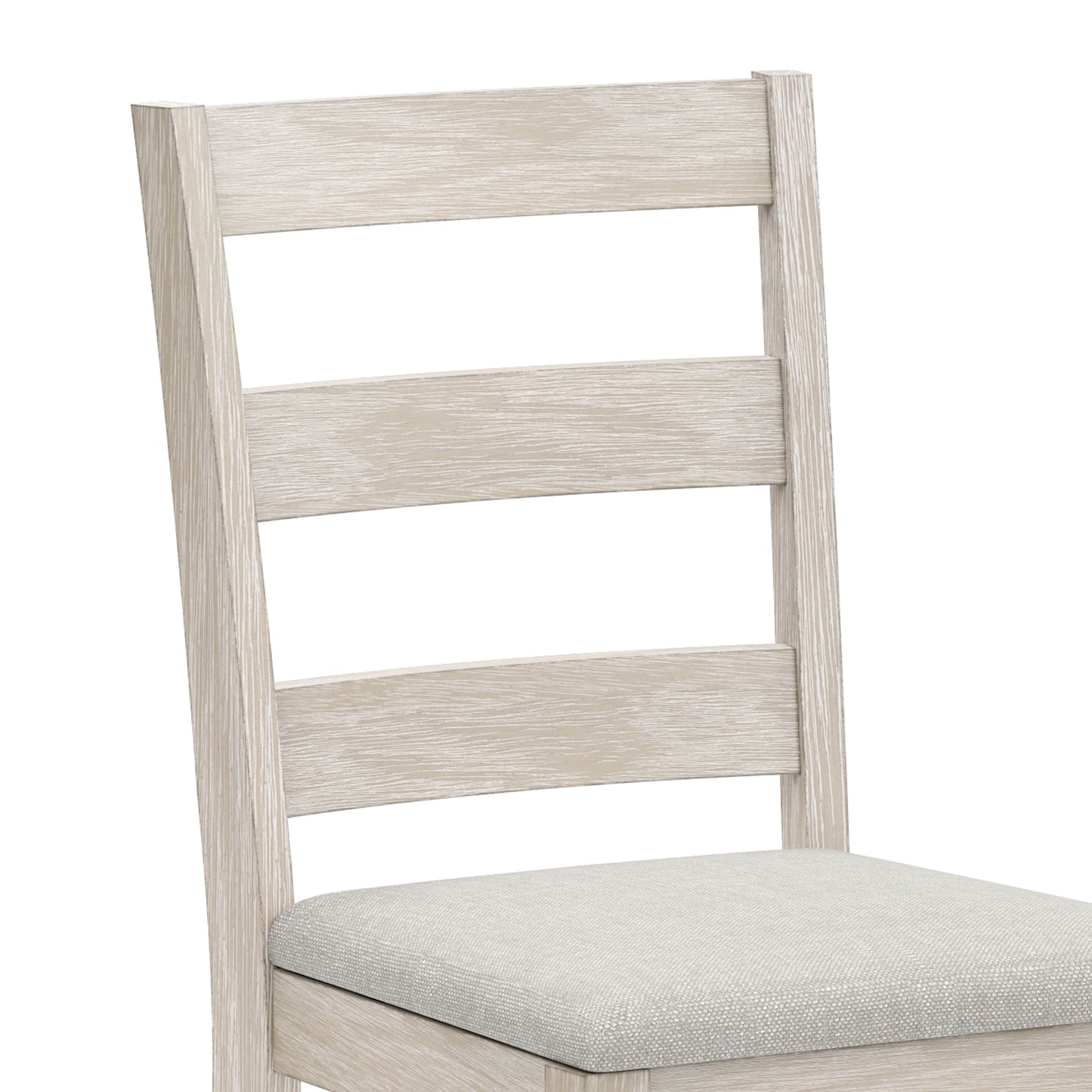 Hillsdale Furniture Spencer Wood Ladder Back Dining Chair, Set of 2, White Wire Brush