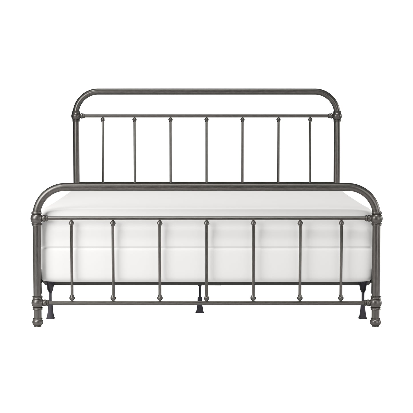 Hillsdale Furniture Kirkland Metal King Bed, Aged Pewter