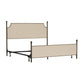 Hillsdale Furniture McArthur King Metal and Upholstered Canopy Bed, Bronze with Linen Stone Fabric