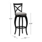 Hillsdale Furniture Ellendale Wood Swivel Bar Height Stool, Black