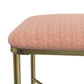 Hillsdale Furniture Wimberly Modern Backless Metal Vanity Stool, Gold with Coral Fabric