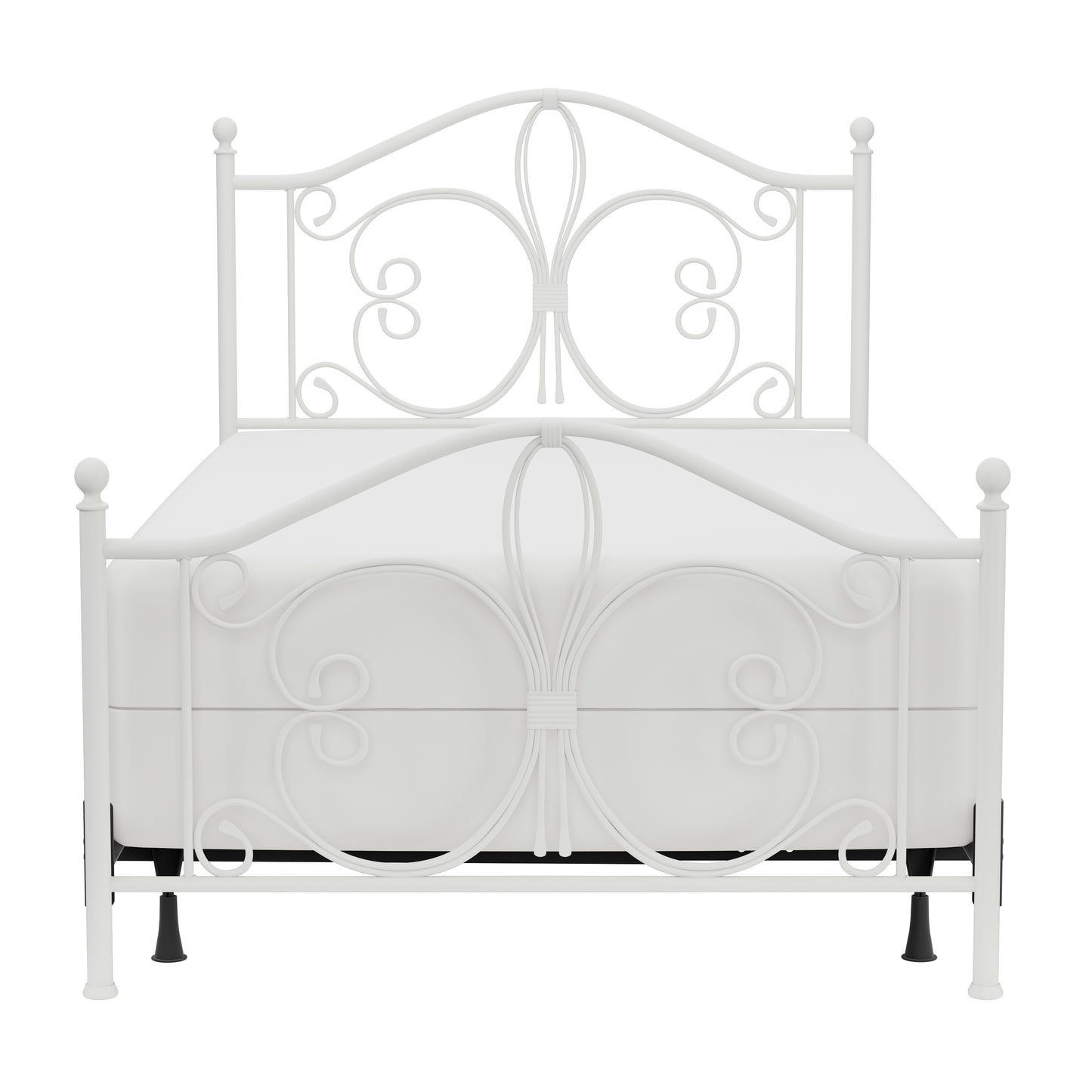 Hillsdale Furniture Ruby Queen Metal Bed, Textured White