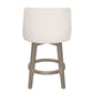 Hillsdale Furniture Stonebrooke Wood and Upholstered Counter Height Swivel Stool, Champagne