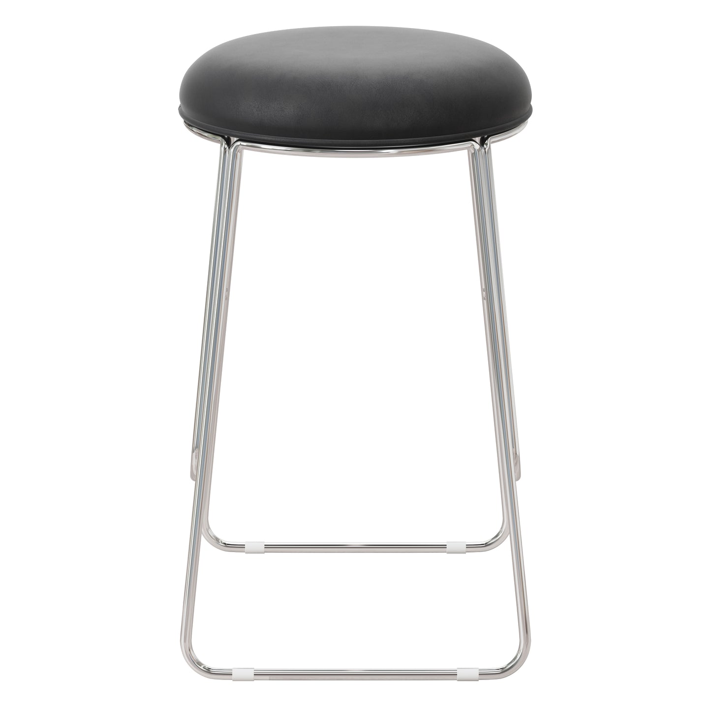 Hillsdale Furniture Southlake Backless Metal Counter Height Stool, Chrome with Black Vinyl