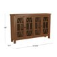 Hillsdale Furniture Bayside Wood 4 Door Console Cabinet, Rustic Mahogany