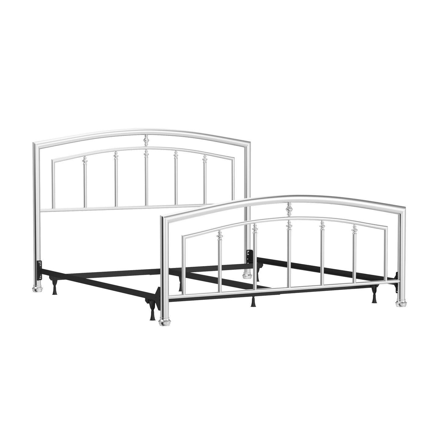 Hillsdale Furniture Claudia King Metal Bed, Matte Nickel