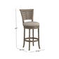 Hillsdale Furniture Thredson Wood Bar Height Swivel Stool, Light Antique Gray wash